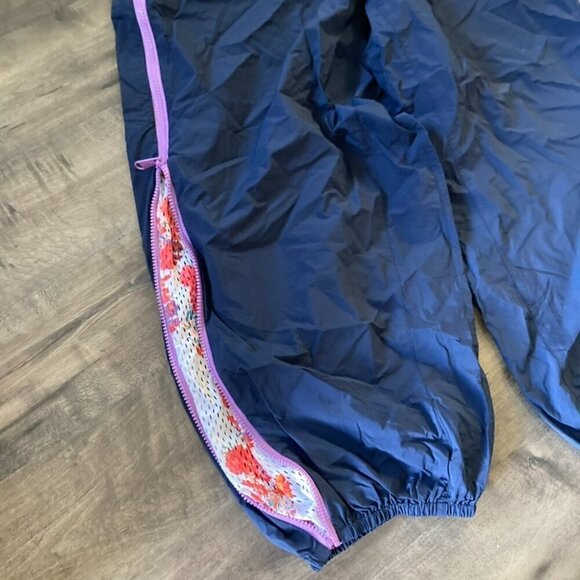 NWT Free People Movement Three Pointer Track Pants Navy Floral Sz XL - Picture 5 of 10